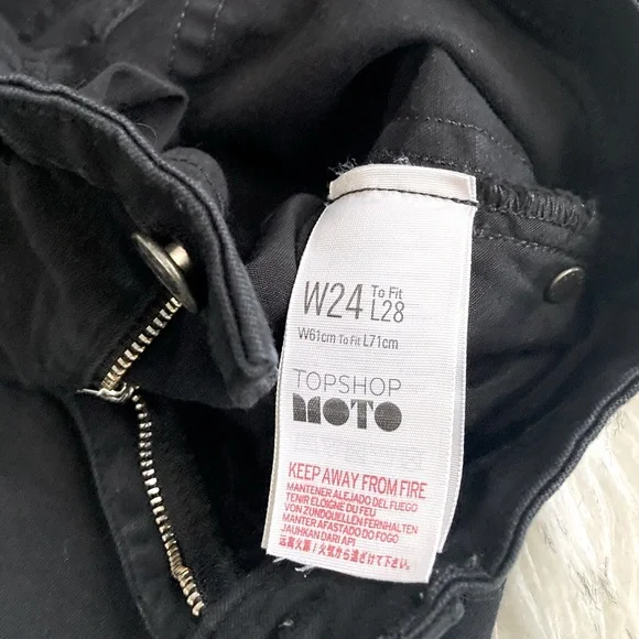 🖤TopShop Black JAMIE Jeans Size 24🖤 - Picture 6 of 6